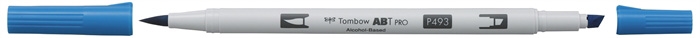 Marker Tombow cu alcool ABT PRO Dual Brush 493 albastru reflex