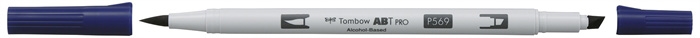 Tombow Marker cu alcool ABT PRO Dual Brush 569 albastru jet