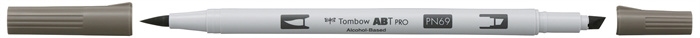 Marker Tombow cu alcool ABT PRO Dual Brush N69 gri cald 4