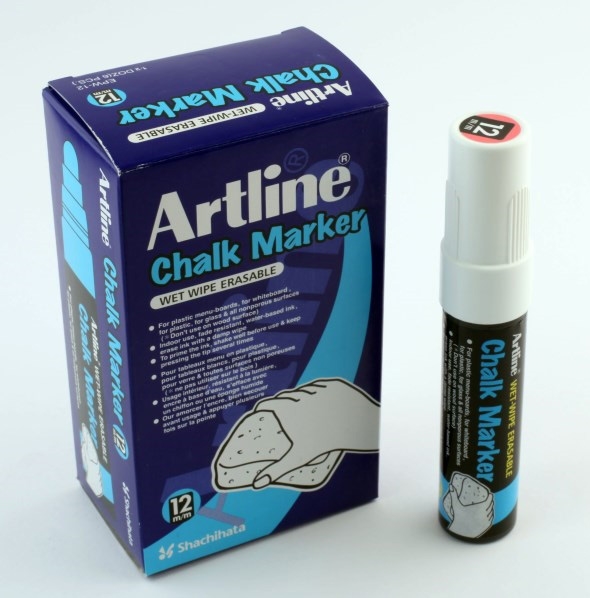 Artline Marker Creta 2.0mm vârf alb