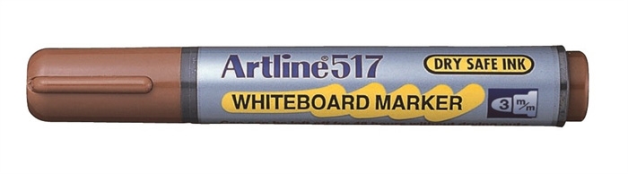 Marker pentru tablă albă Artline 517 maro