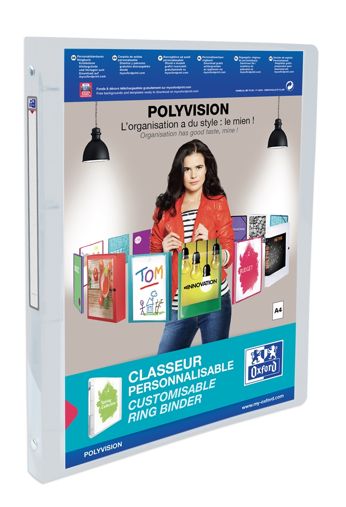 Bantex Classeur cu inele Polyvision 2 buzunare A4 4OR 20mm