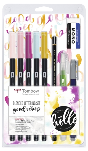 Set de lettering amestecat Tombow Good Vibes