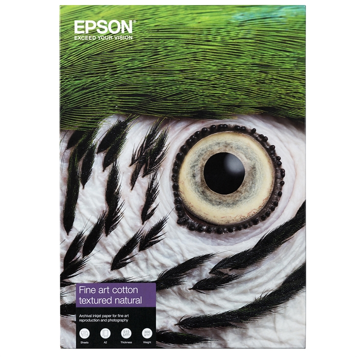 Epson Fine Art Cotton Textured Natural II 300 g/m², A2 25 Foi