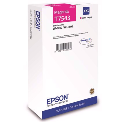 Epson WorkForce blækpatron XXL Magenta - T7543