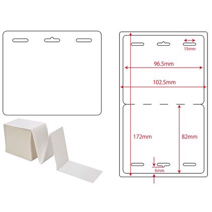 Insignă Vizitator, 96,5 mm X 82 mm - cu Orificiu de Agățare