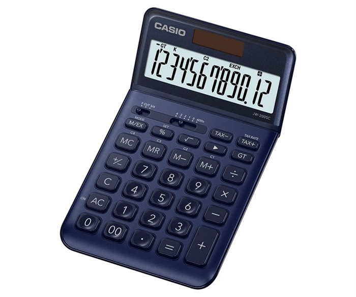 Calculator Casio JW-200SC, Albastru Închis