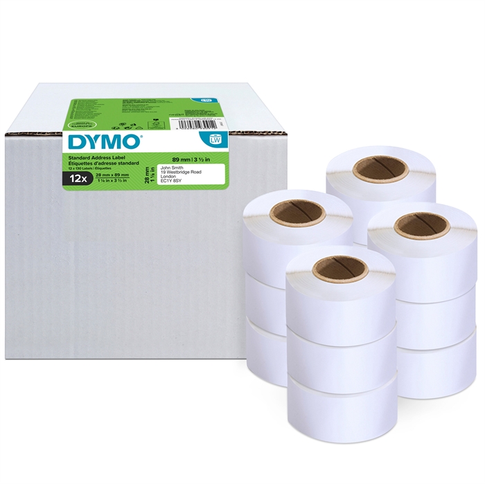 Dymo DYMO LabelWriter etichete standard pentru adrese 28 mm x 89 mm, 12 pachete