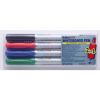 Marker Artline Whiteboard 541T 2-în-1 set de 4