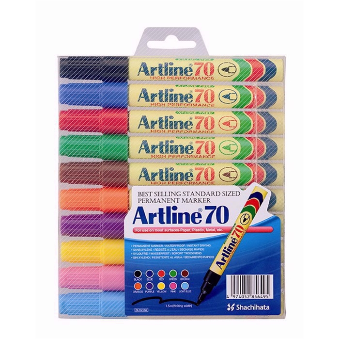 Artline Marker 70 Permanent Set de 10