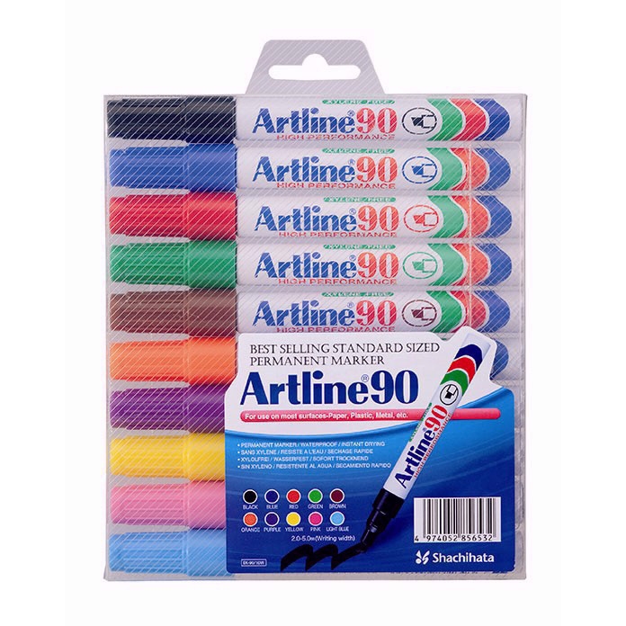 Artline Marker 90 set de 10 culori asortate