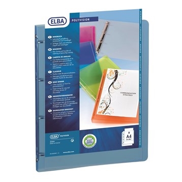 Elba Polyvision Inel Binder A4 20mm, Albastru Cobalt