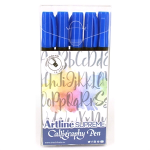 Artline Supreme Calligraphy Pen 5 - set albastru