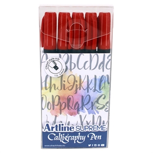 Artline Supreme Stilou Caligrafie 5 - set roșu