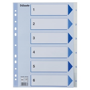 Esselte Registru PP A4 1-6 alb