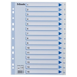 Esselte Registru PP A4 1-15 alb