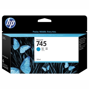 Cartuș de cerneală HP 745 cyan, 130 ml