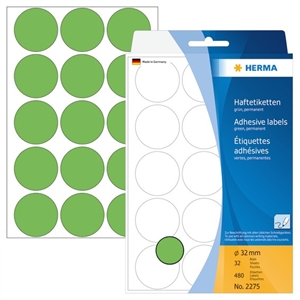 HERMA etichete manuale ø32 mm verde, 480 buc.