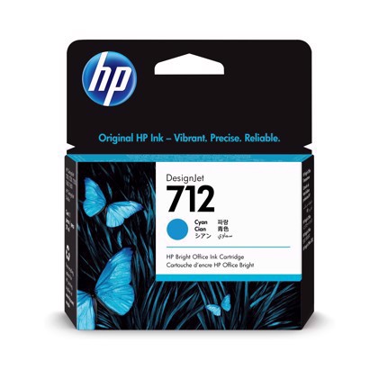 Cartuş de cerneală cyan HP 712 de 29 ml pentru DesignJet