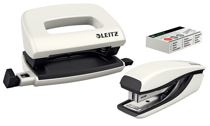 Leitz Capsator & perforator Mini WOW alb