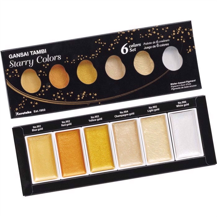 ZIG GANSAI TAMBI STARRY COLORS set cu 6 culori