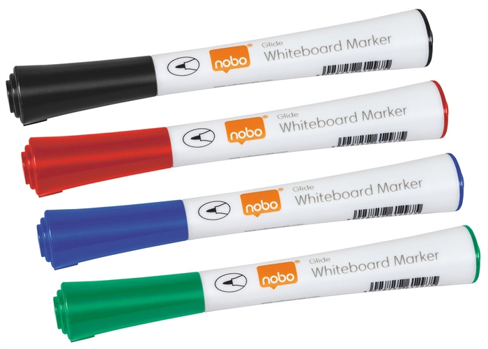 Nobo WB Marker Glide vârf rotund 1mm set (4)