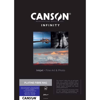 Canson Platine Fibre Rag 310 g/m² - A2, 25 coli