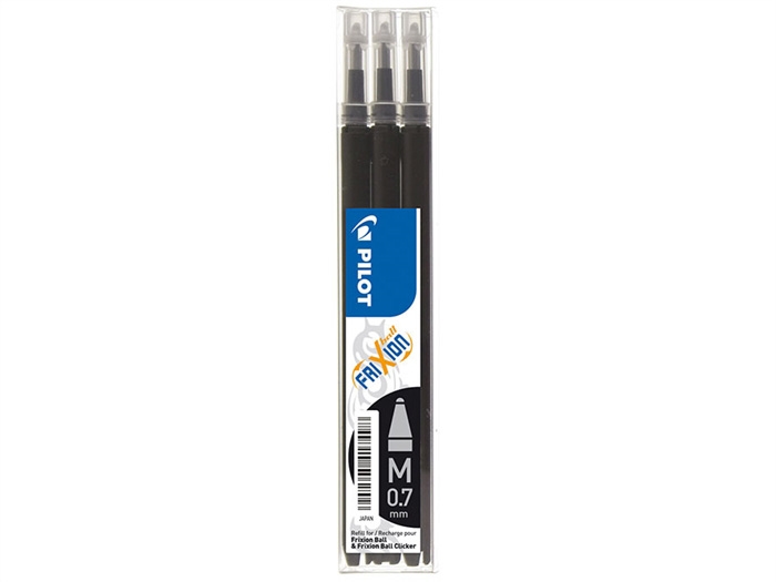 Pilot Frixion Clicker 0,7 reumplere negru (3)