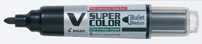 Pilot Marker V-Super Color BG rotund 0,9mm negru