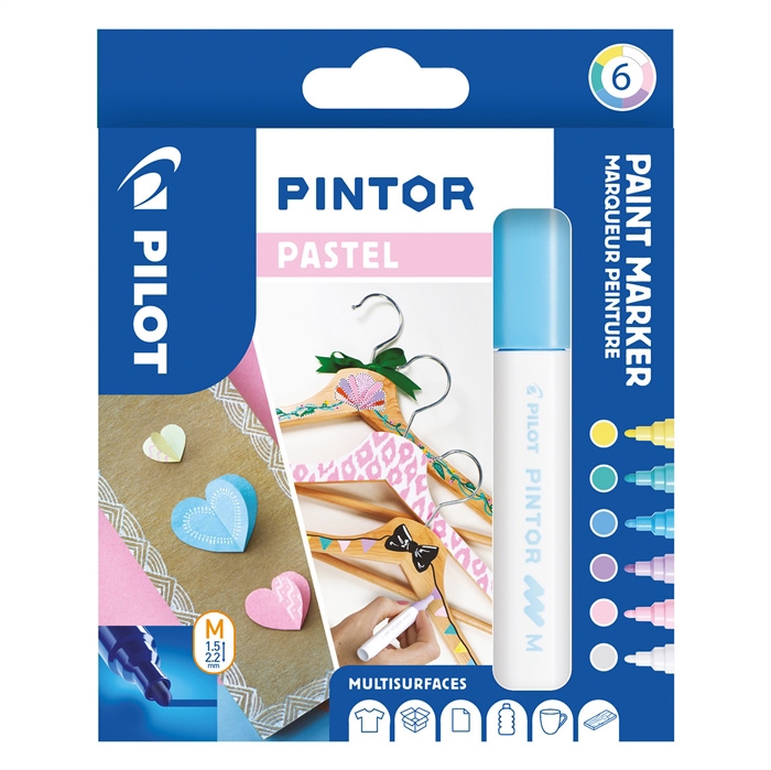 Pilot Marker Pintor Medium Pastel Mix 1,4 ass (6)