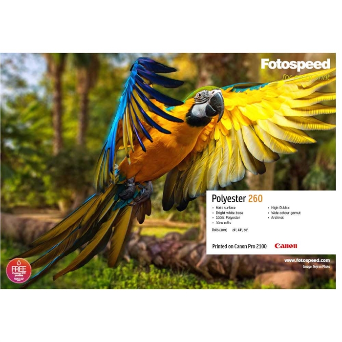 Fotospeed Polyester (Matt) 260 g/m² - 24" x 30 metri