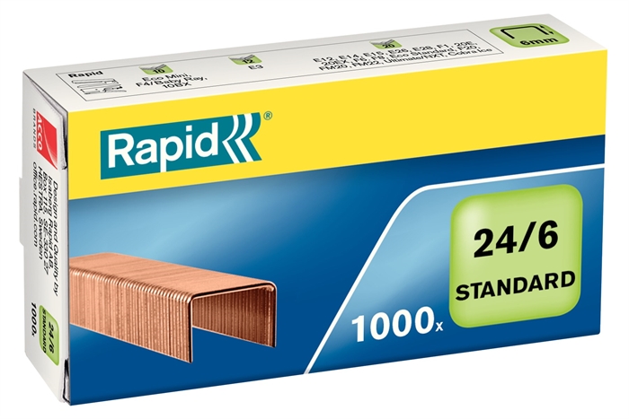 Rapid Capse 24/6 cupru (1000)