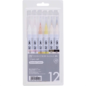 ZIG Clean Color Pen Brush Pen culori moi set de 12