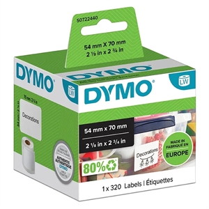 Etichete Dymo Multipurpose 54 x 70 perm albe (320 buc.)