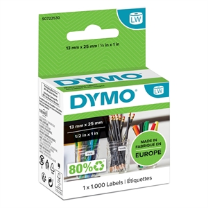 Etichete Dymo Multi 25 x 13, alb dublu detașabil (100 buc.)