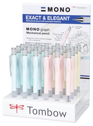 Tombow Creion mecanic MONO graph 0,5 pastel display (24)