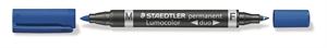 Staedtler Marker Lumocolor Duo Permanent 0,6-1,5mm albastru