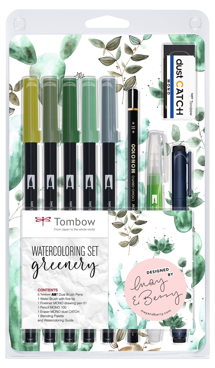 Setul Tombow Marker ABT Dual Brush Greenery (9)