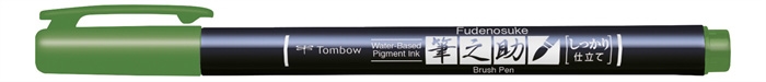 Tombow Marker Fudenosuke verde dur