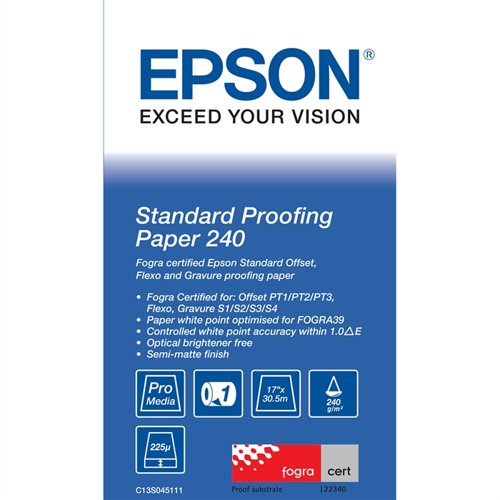 Epson Standard Proofing Paper 240, 17" x 30,5 metri