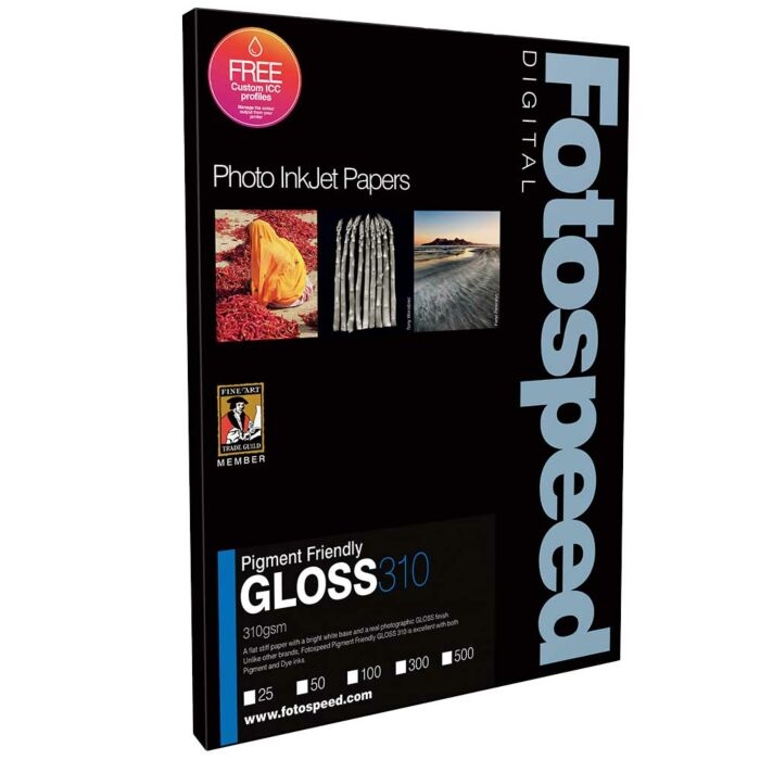 Fotospeed PF Gloss 310 g/m² - A3+, 25 coli