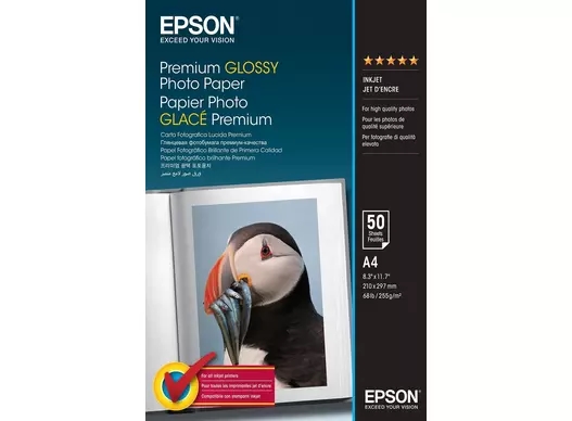 Hârtie Foto Lucioasă Premium Epson 255 g/m² - A4 - 50 coli