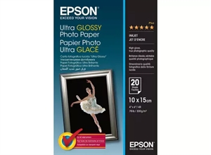 Hârtie foto Epson Ultra Glossy 300 g/m² - 10x15cm - 20 coli