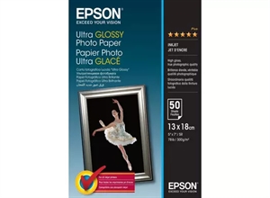 Epson Ultra Glossy Photo Paper 300 g/m² - 13x18cm - 50 de foi