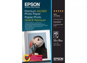 Hârtie foto lucioasă premium Epson 255 g/m² - 10x15 cm - 40 coli